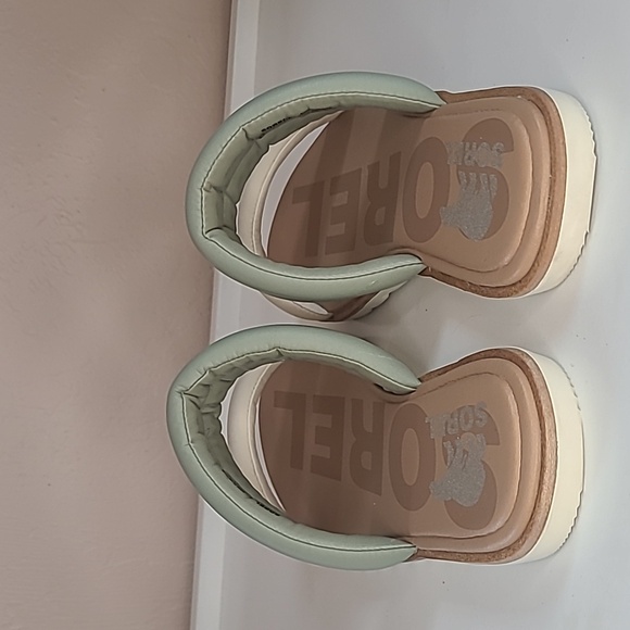 Sorel Womens Ella II Puff Slide Sandal Sporty Safari Chalk Size 8.5 NWOB - Picture 6 of 12